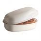 Керамична елипсовидна форма за печене на хляб Emile Henry Artisan Bread Baker 34/22/15 см - цвят екрю - 181828
