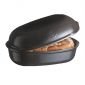 Керамична елипсовидна форма за печене на хляб Emile Henry Artisan Bread Baker 34/22/15 см - цвят черен - 181822
