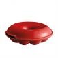 Керамична кръгла форма за печене на питки Emile Henry Crown Baker 30,5 см - цвят червен - 182185
