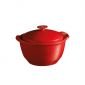 Керамична дълбока тенджера с капак Emile Henry One Pot 2 л, 22,5 см - цвят червен - 177242