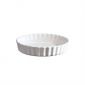Керамична дълбока форма за тарт Emile Henry Deep Flan Dish 24 см - цвят бял - 177197