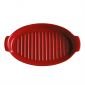 Керамична овална тава за печене Emile Henry Papillote 1,9 л, 42/25 см - цвят червен - 177260