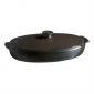 Керамична овална тава за печене Emile Henry Papillote 1,9 л, 42/25 см - цвят черен - 177257