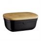 Керамична кутия за хляб с дъска за рязане Emile Henry Bread Box - трюфел - 565702
