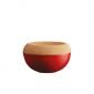 Керамичен канистер за сол с капак Emile Henry Salt Cellar 14,5 см - цвят червен - 177942