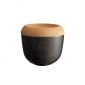 Керамичен канистер за чесън с капак Emile Henry Garlic Pot 14,5 см - цвят черен - 177951