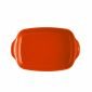 Керамична тава Emile Henry Rectangular Oven Dish - 36,5 х 23,5 см, оранжева - 553507