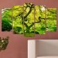 Декоративeн панел за стена в зелено с вековно дърво Vivid Home - 59267