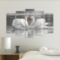 Декоративен панел за стена с бели лебеди Vivid Home - 58090