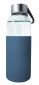 Стъклена бутилка със силиконов протектор Vin Bouquet/Nerthus 400 мл, синя - 162796
