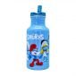 Детска бутилка с дръжка и сламка Nerthus Смърфове - 500 мл - 485119