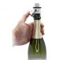 Метална тапа за шампанско с помпа Vin Bouquet - 2 в 1, бяла - 574958