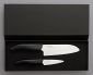 Комплект от 2 броя керамични ножове Kyocera, бяло острие/черна дръжка - 171017