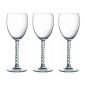 Комплект от 3 броя чаши за вино Luminarc Authentic с бяло столче  - 250 мл - 128537