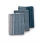 Комплект от 3 броя домакински кърпи за съдове Kela Pasado - 65х45 см, тъмно сини - 554250