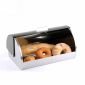 Кутия за хляб Brio, инокс с черен капак - 571873