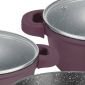 Комплект съдове за готвене Muhler Lilli MR-5049 NEW - 5 части, люляк, лят алуминий - 238115