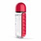 Бутилка за течности с органайзер за хапчета Asobu In Style 600 мл - цвят червен - 163550