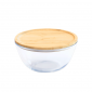 Стъклена купа с бамбуков капак Pebbly 2,6 л - 245002