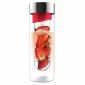 Стъклена бутилка с инфузер Asobu Flavour It 480 мл - цвят червен/сребрист - 163568