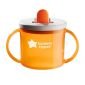 Чаша с дръжки и прибиращ се твърд накрайник Tommee Tippee First Cup, 190 мл, 4 м+ - оранжев - 593699