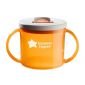 Чаша с дръжки и прибиращ се твърд накрайник Tommee Tippee First Cup, 190 мл, 4 м+ - оранжев - 593700