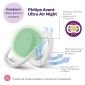 Комплект от 2 броя светещи в тъмното ортодонтични залъгалки Philips AVENT Ultra Air Night, SCF376/13, 6-18 м - 585608