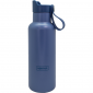 Двустенна спортна бутилка с дръжка Nerthus Click Cap - тъмно синя, 500 мл - 582694