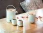 Керамичен сет за чай с филтър и приставка за подгряване 1,2 литра Umea Bredemeijer, бял - 328505