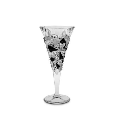 Чаша за вино Bohemia 1845 Glacier Matt Fond and Black Lister 250 мл - 6 броя