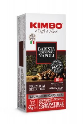 Алуминиеви кафе капсули за Nespresso Kimbo Napoli - 10 бр х 5,5 г	