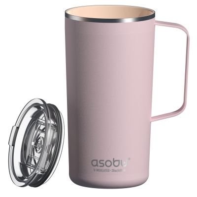 Термо чаша с керамично покритие Asobu Tower Mug - 600 мл, розова