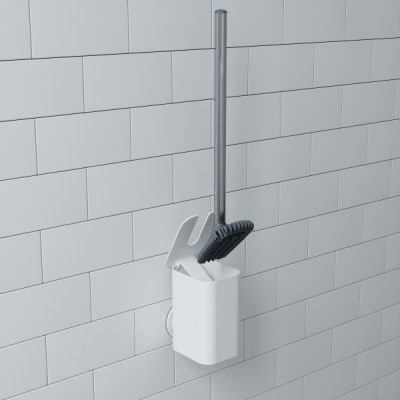 Четка за тоалетна Umbra Flex Sure-Lock - бял цвят