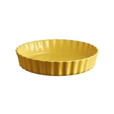 Керамична форма за тарт Emile Henry Deep Flan Dish 28 см- цвят жълт