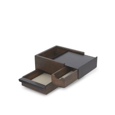 Кутия за бижута и аксесоари Umbra Mini Stowit - цвят черен / орех