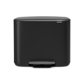 Кош за смет Brabantia Bo Pedal Matt Black, 3 х 11 л