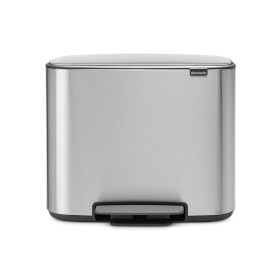 Кош за смет Brabantia Bo Pedal Matt Steel Fingerprint Proof, 3 х 11 л