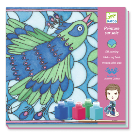 Комплект нарисувай Djeco 'Копринен шал Peacock'