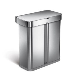 Сензорен кош Simplehuman Voice/Motion за разделно събиране, 58 л