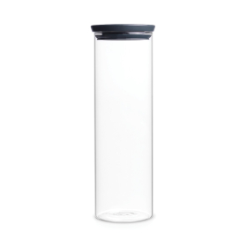 Стъклен буркан Brabantia Stackable Dark Grey, 1,9 л