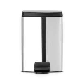 Кош за смет с педал Brabantia Silent Matt Steel Fingerprint Proof, 10 л