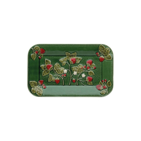 Плато Bordallo Pinheiro Strawberries -  34 х 21 см, дизайнерска керамика