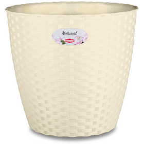 Кръгла кашпа Stefanplast Natural Line 24 см