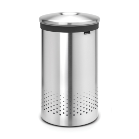Кош за пране с метален капак Brabantia Matt Steel, 60 л