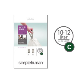 Торби за еднократна употреба Simplehuman за кошове с капацитет 10/12 л
