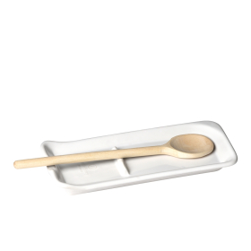 Керамична поставка за лъжица за готвене Emile Henry Spoon Rest - цвят бял