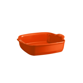 Керамична тава Emile Henry Square Oven Dish - 22 х 22 см, оранжева
