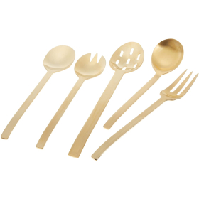 Комплект прибори за сервиране Herdmar Spiga 5 части - позлатени / мат