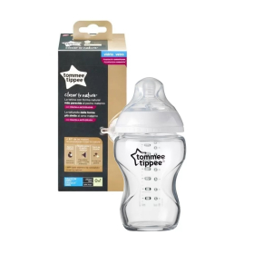 Стъклено шише за хранене Tommee Tippee Easi-Vent® 0м+ 250 мл