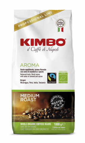 Кафе на зърна Kimbo Aroma Bio Organic - 1 кг